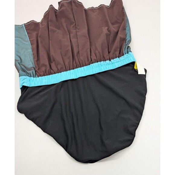 Womens Board Shorts 16W Brown Swim Bottom Built in Brief 3" Inseam Cruise Resort - Picture 9 of 13